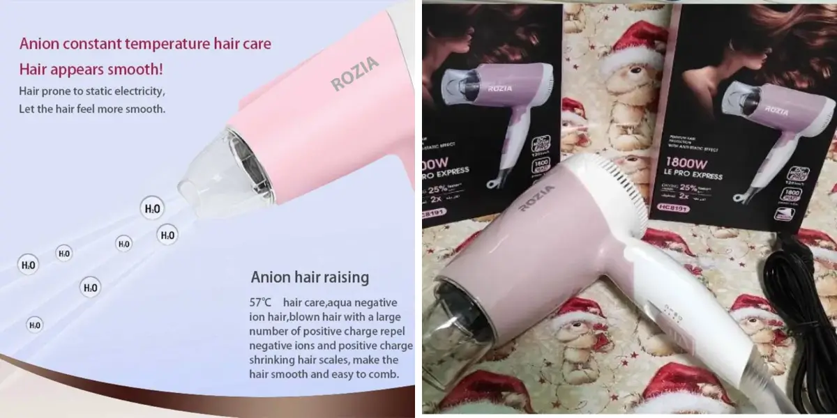 Rozia Hair Dryer with Folding Handle (HC8191) (3).webp